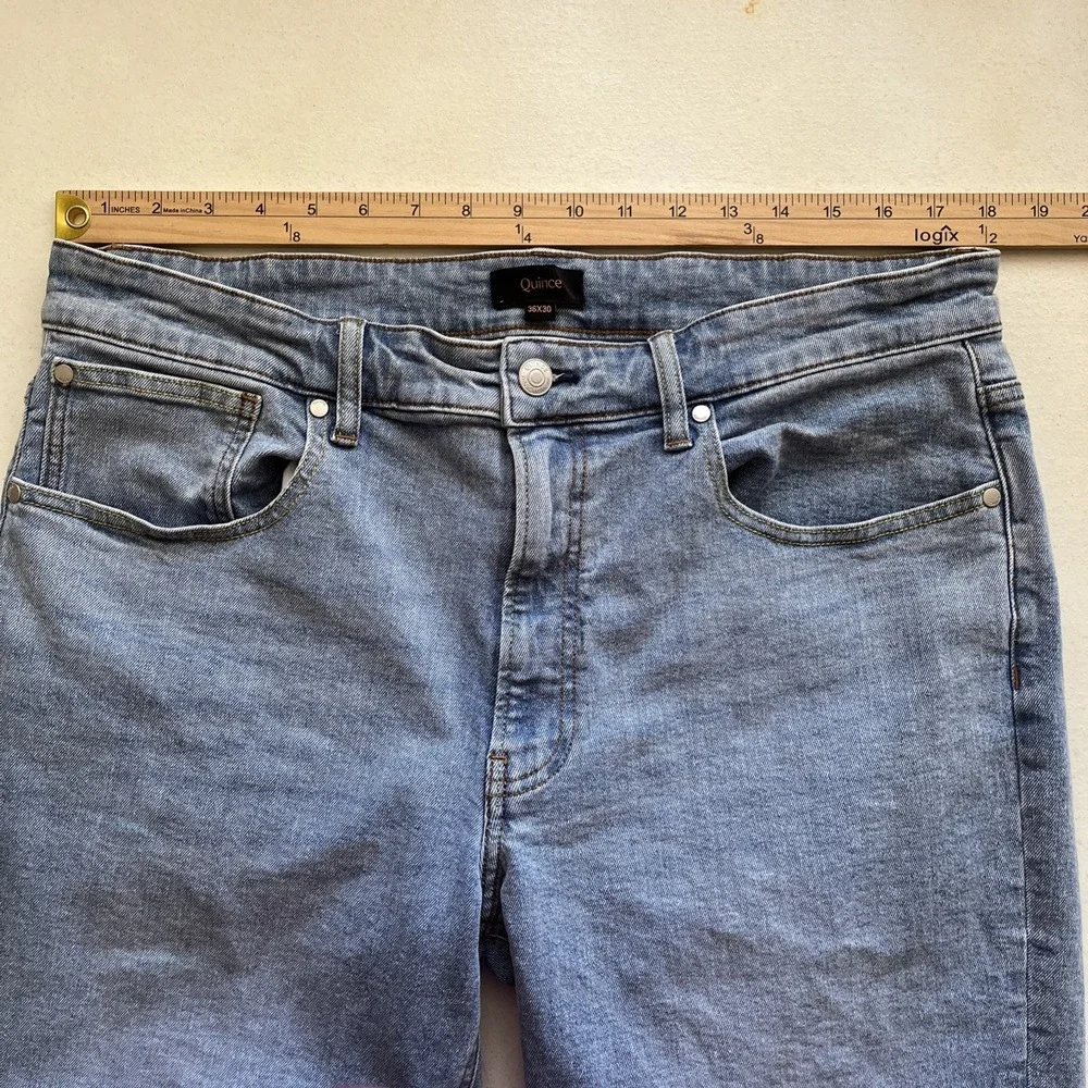Quince Men's Blue Jeans 36/30 Classic Modern Minimalist Casual Quiet Luxury